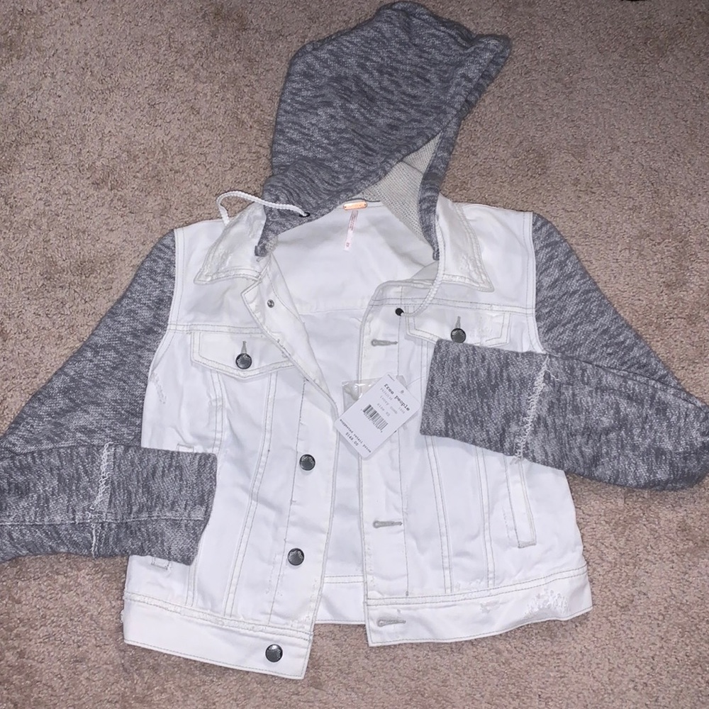 Free People Rugged Ripped Denim Jacket - Picture 10 of 12